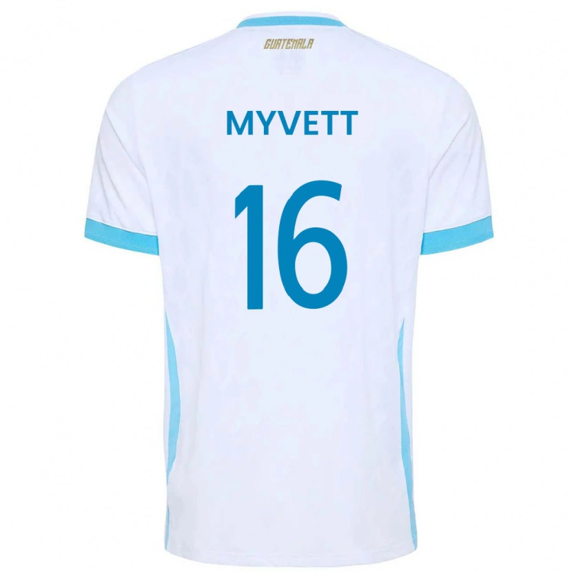 DanxenレディースグアテマラJemery Myvett#16白 空色 金ホームシャツ26-28ジャージーユニフォーム
