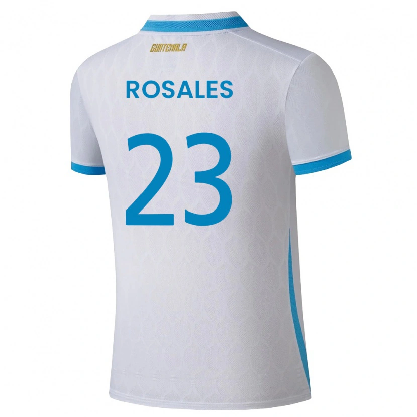 DanxenレディースグアテマラYareni Rosales#23白 空色 金ホームシャツ26-28ジャージーユニフォーム