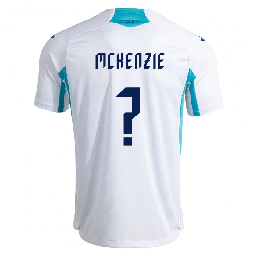 DanxenレディースホンジュラスAllyson Mckenzie#0白 青 空色ホームシャツ26-28ジャージーユニフォーム