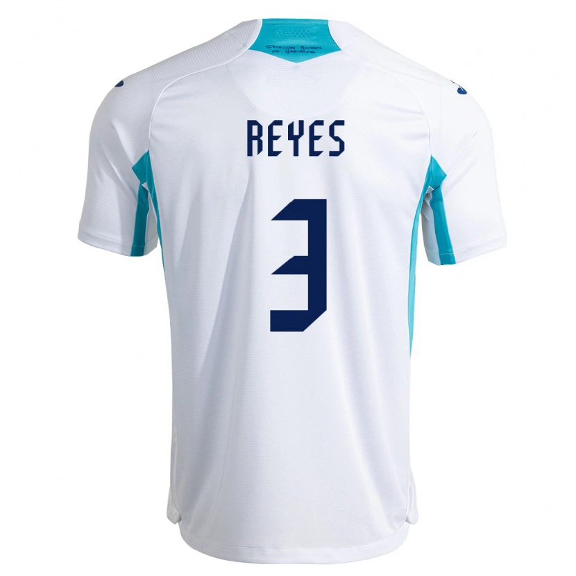 DanxenレディースホンジュラスRoger Reyes#3白 青 空色ホームシャツ26-28ジャージーユニフォーム
