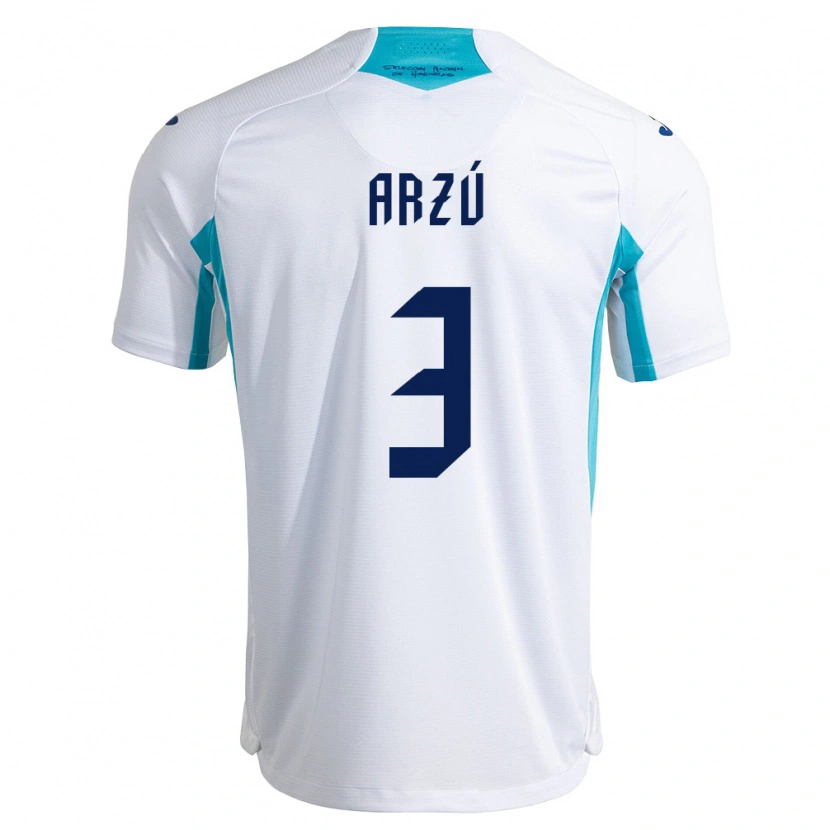 DanxenレディースホンジュラスDenzel Arzú#3白 青 空色ホームシャツ26-28ジャージーユニフォーム