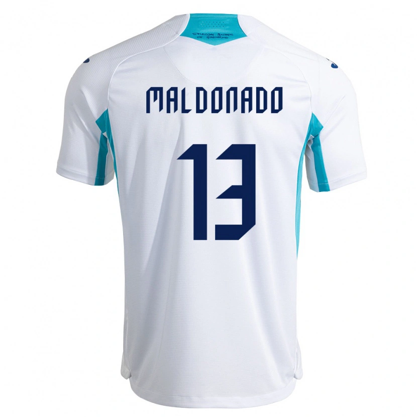 DanxenレディースホンジュラスEdwin Maldonado#13白 青 空色ホームシャツ26-28ジャージーユニフォーム