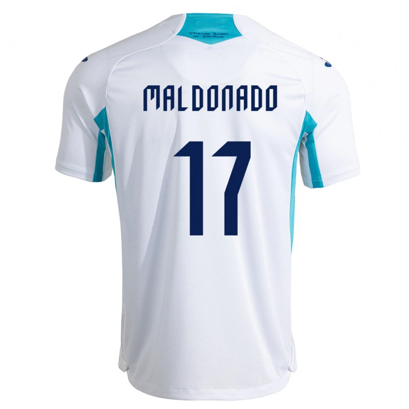 DanxenレディースホンジュラスAxel Maldonado#17白 青 空色ホームシャツ26-28ジャージーユニフォーム