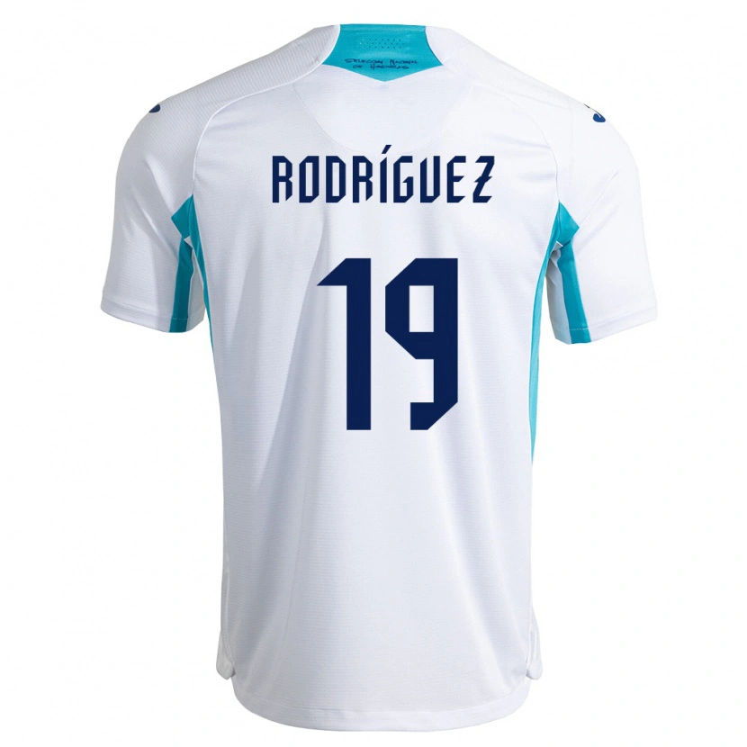 DanxenレディースホンジュラスJeremy Rodríguez#19白 青 空色ホームシャツ26-28ジャージーユニフォーム