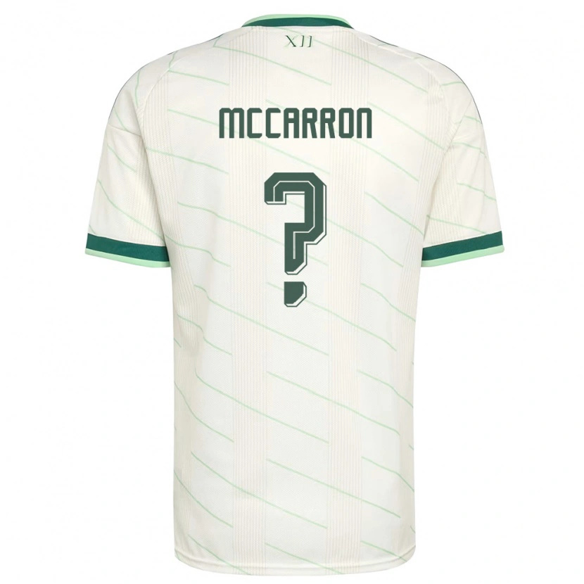 Danxenレディース北アイルランドDaniel Mccarron#0白 緑アウェイシャツ26-28ジャージーユニフォーム