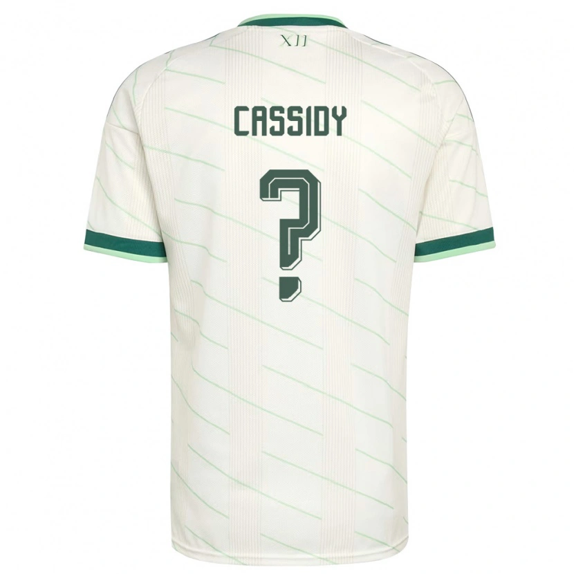 Danxenレディース北アイルランドSean Cassidy#0白 緑アウェイシャツ26-28ジャージーユニフォーム