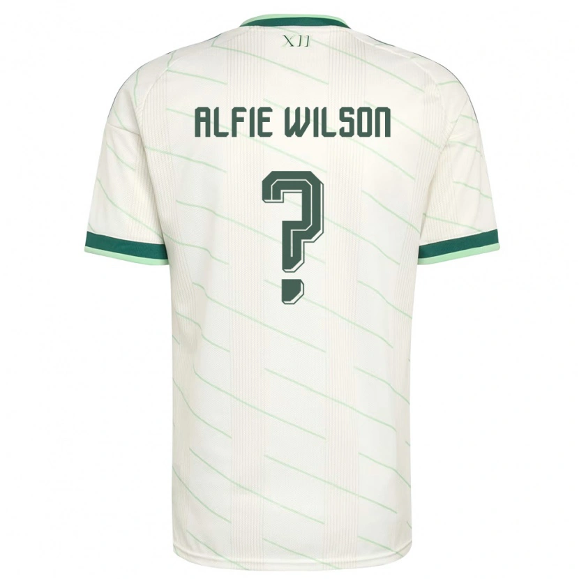 Danxenレディース北アイルランドAlfie Wilson#0白 緑アウェイシャツ26-28ジャージーユニフォーム