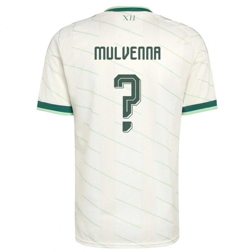 Danxenレディース北アイルランドAlfie Mulvenna#0白 緑アウェイシャツ26-28ジャージーユニフォーム