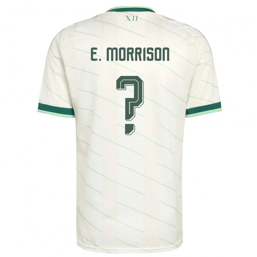 Danxenレディース北アイルランドEmmett Morrison#0白 緑アウェイシャツ26-28ジャージーユニフォーム
