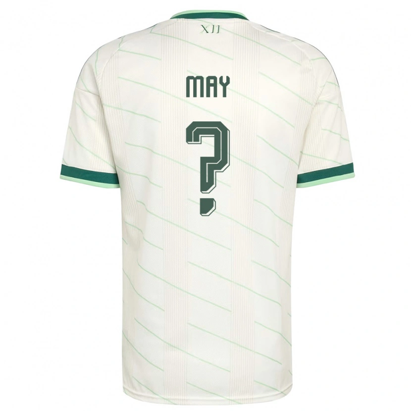 Danxenレディース北アイルランドJack May#0白 緑アウェイシャツ26-28ジャージーユニフォーム