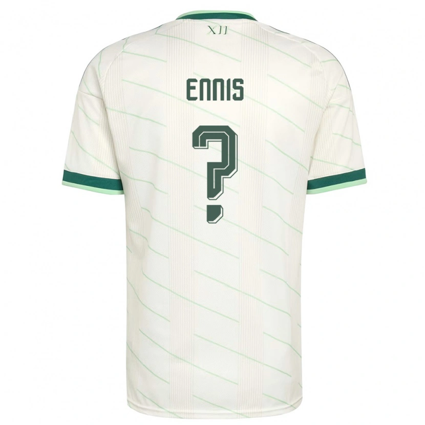 Danxenレディース北アイルランドCohen Ennis#0白 緑アウェイシャツ26-28ジャージーユニフォーム