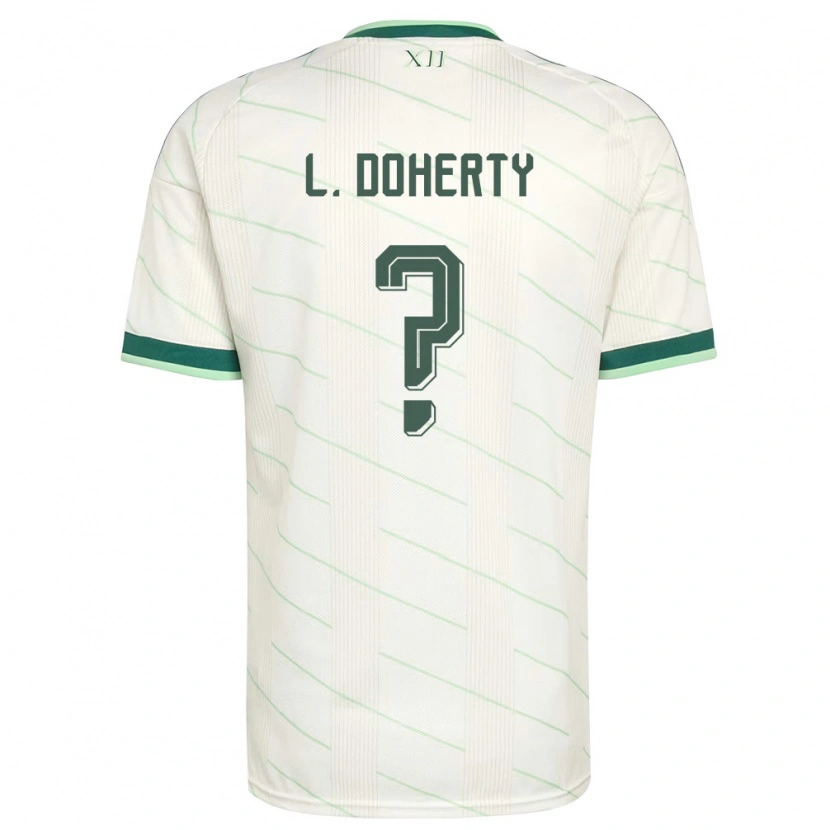 Danxenレディース北アイルランドLukas Doherty#0白 緑アウェイシャツ26-28ジャージーユニフォーム