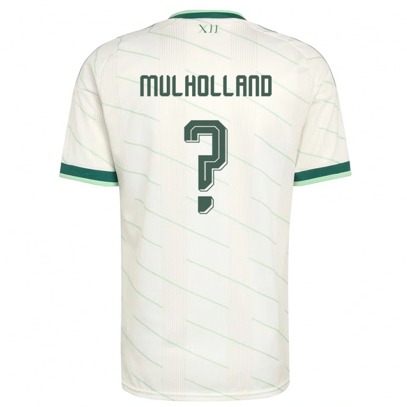 Danxenレディース北アイルランドMichael Mulholland#0白 緑アウェイシャツ26-28ジャージーユニフォーム