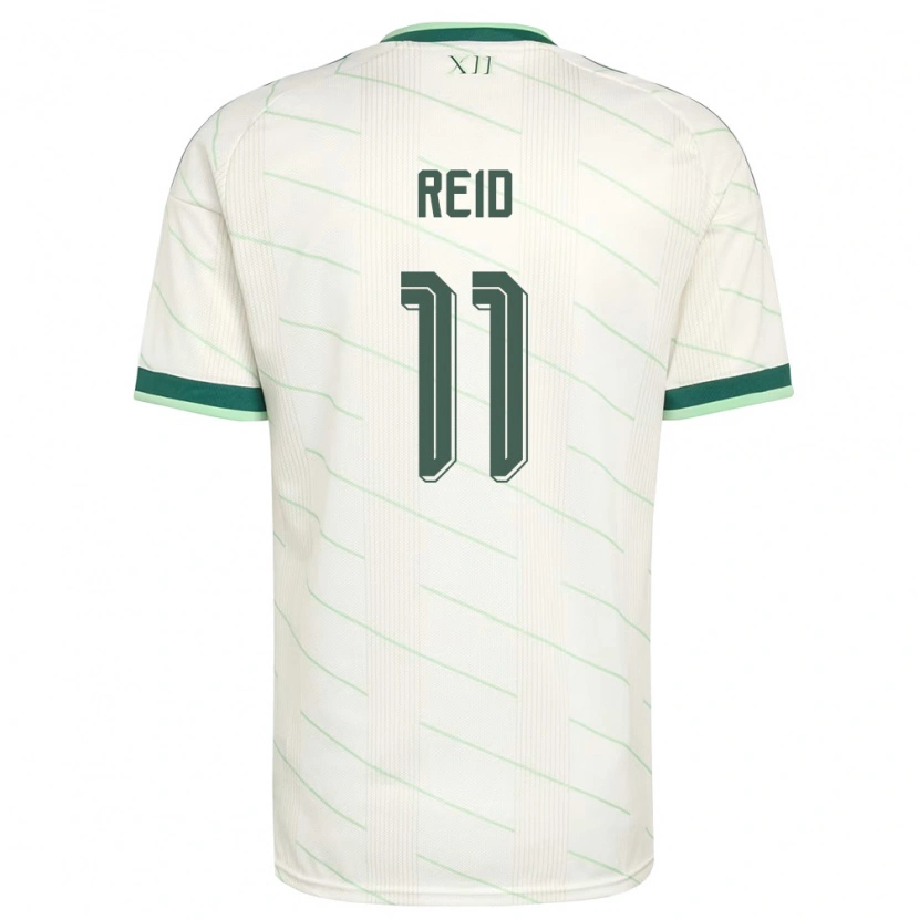 Danxenレディース北アイルランドJamie Reid#11白 緑アウェイシャツ26-28ジャージーユニフォーム