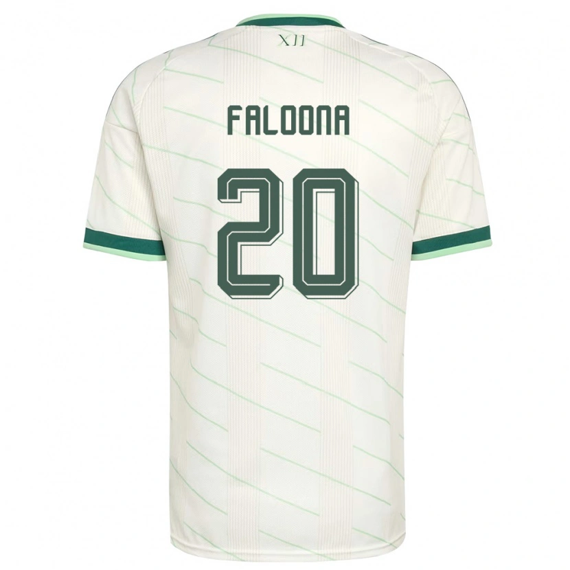 Danxenレディース北アイルランドJack Faloona#20白 緑アウェイシャツ26-28ジャージーユニフォーム