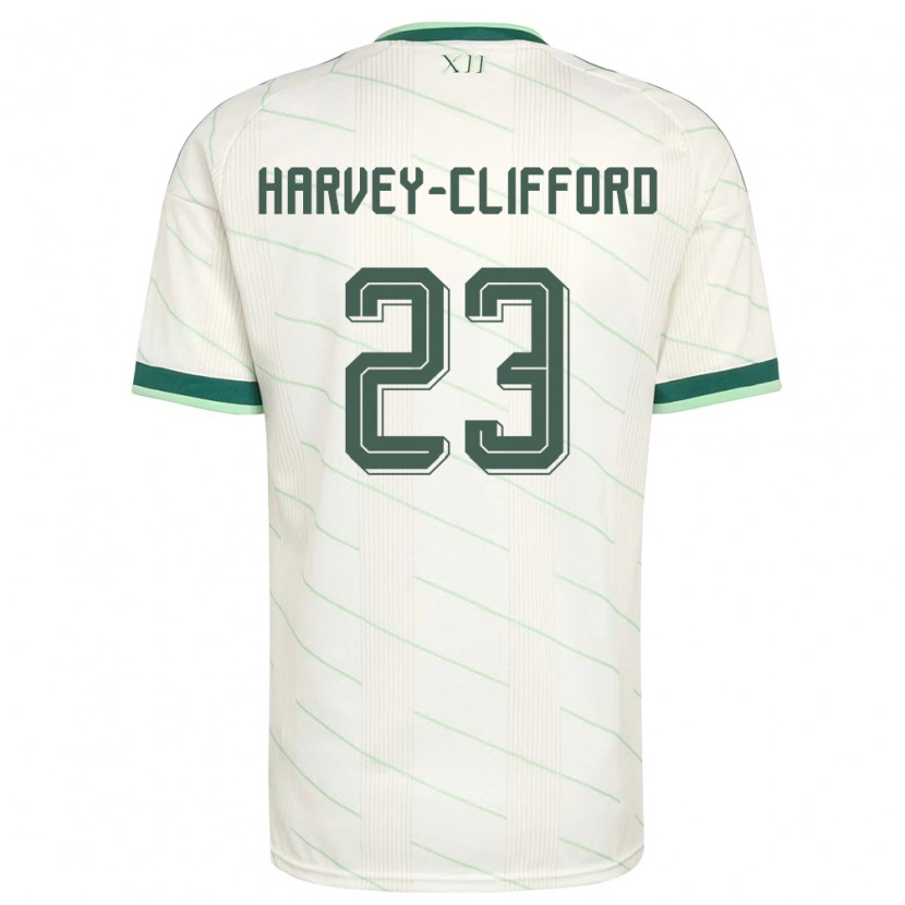 Danxenレディース北アイルランドMaddy Harvey-Clifford#23白 緑アウェイシャツ26-28ジャージーユニフォーム