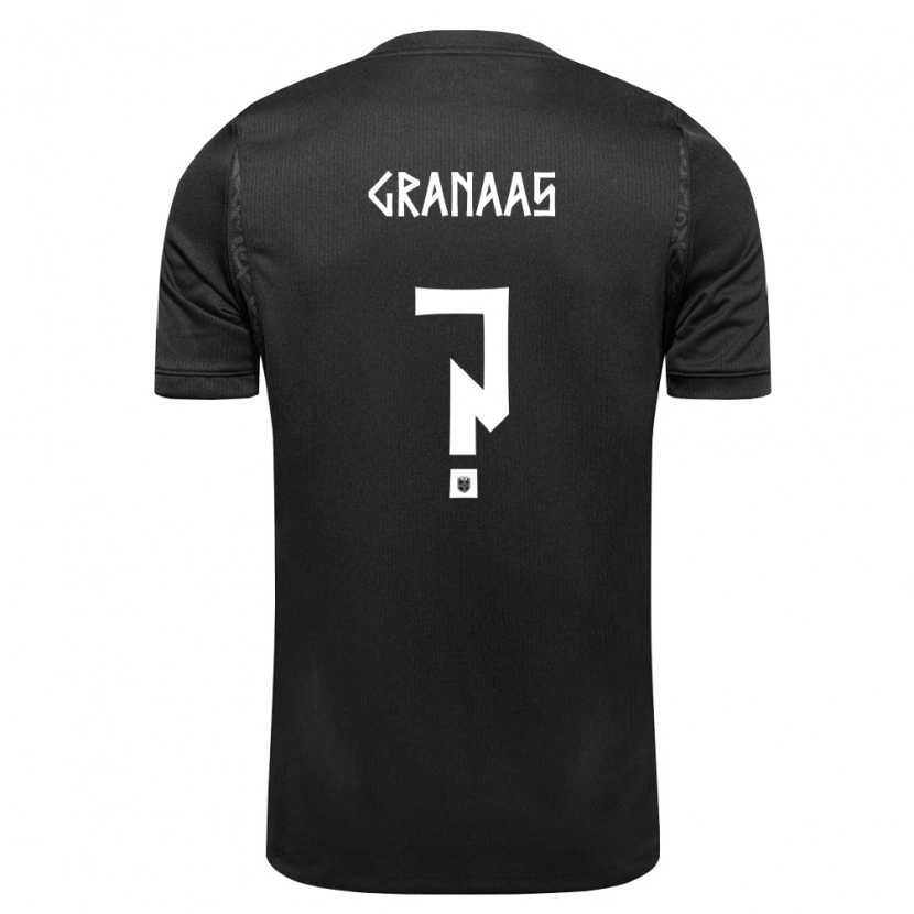 DanxenレディースノルウェーEirik Granaas#0黒アウェイシャツ26-28ジャージーユニフォーム