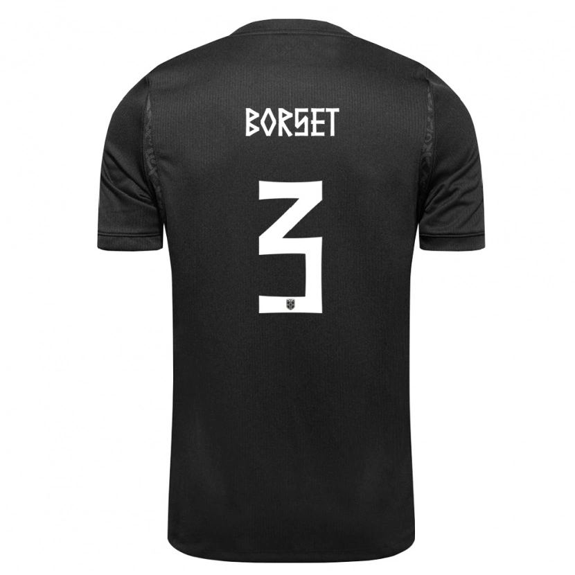Danxenレディースノルウェーアンダース・ロンネ証券取引所#3黒アウェイシャツ26-28ジャージーユニフォーム