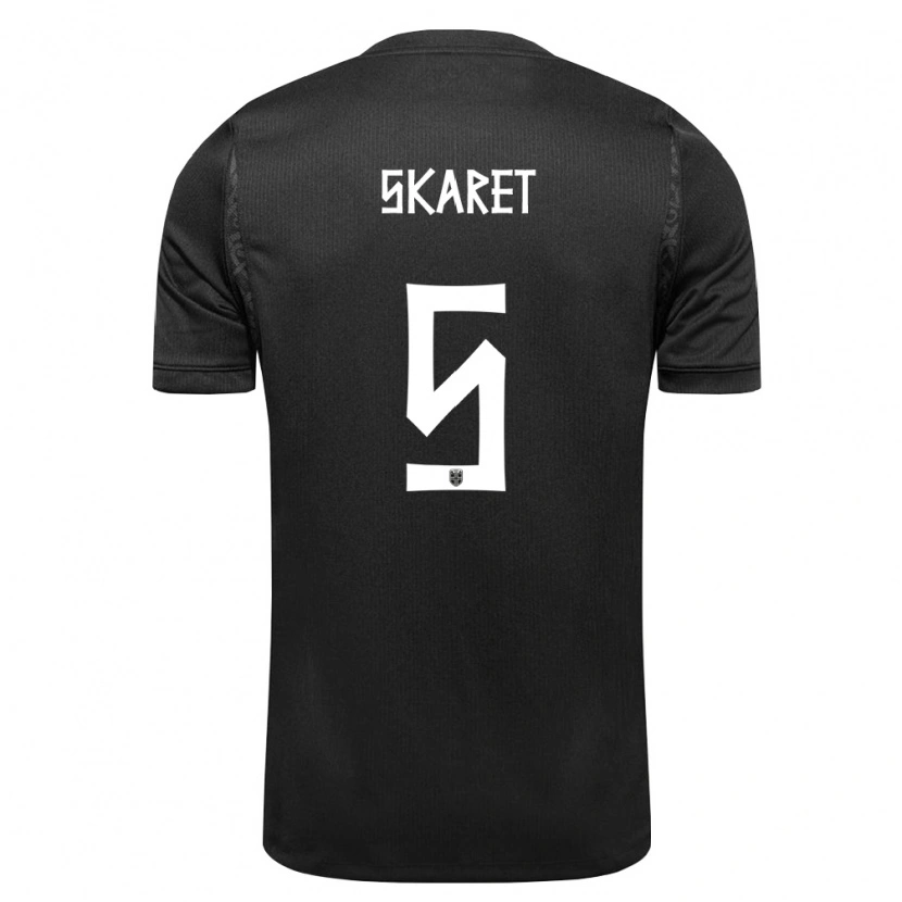 DanxenレディースノルウェーBrage Skaret#5黒アウェイシャツ26-28ジャージーユニフォーム