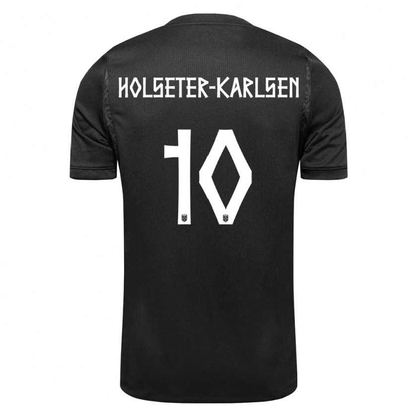 DanxenレディースノルウェーPhilip Holseter-Karlsen#10黒アウェイシャツ26-28ジャージーユニフォーム