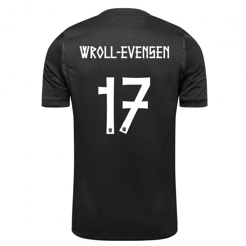 DanxenレディースノルウェーHenrik Wroll-Evensen#17黒アウェイシャツ26-28ジャージーユニフォーム