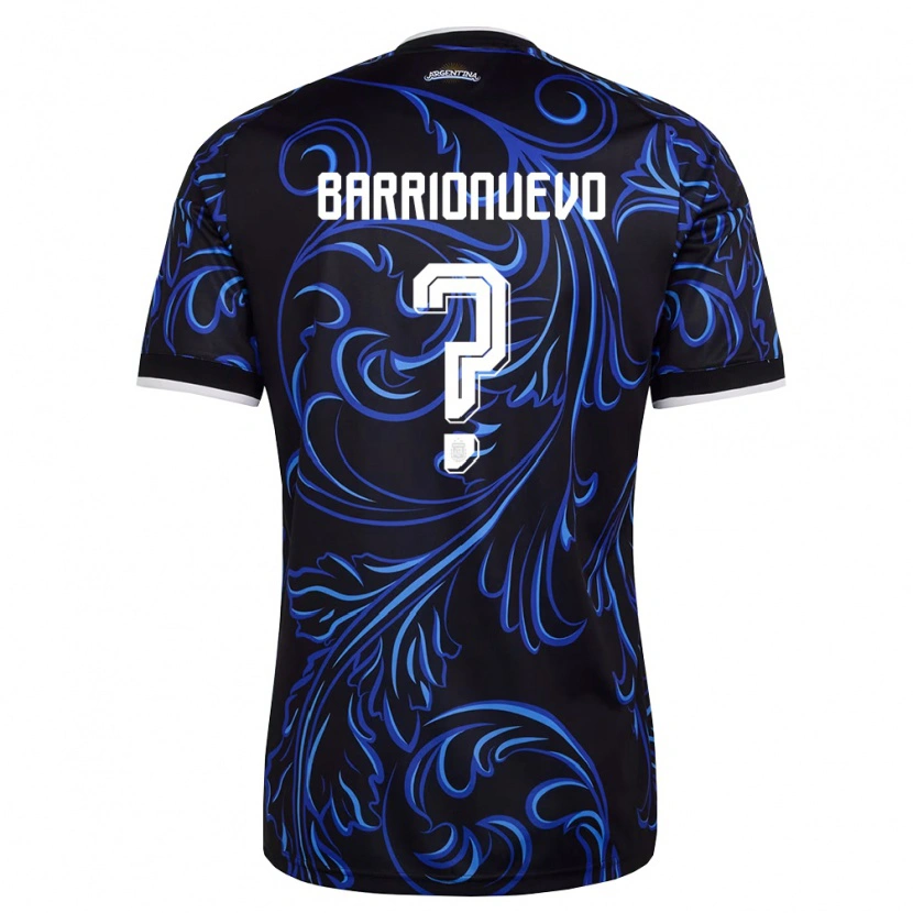 DanxenレディースアルゼンチンEmiliano Barrionuevo#0黒 白 空色アウェイシャツ26-28ジャージーユニフォーム