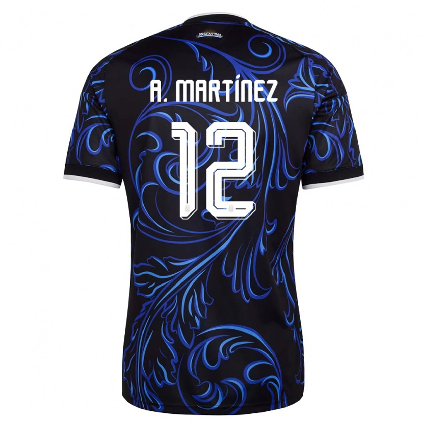 DanxenレディースアルゼンチンAgustín Martínez#12黒 白 空色アウェイシャツ26-28ジャージーユニフォーム