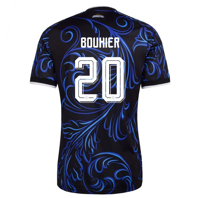 DanxenレディースアルゼンチンGastón Bouhier#20黒 白 空色アウェイシャツ26-28ジャージーユニフォーム