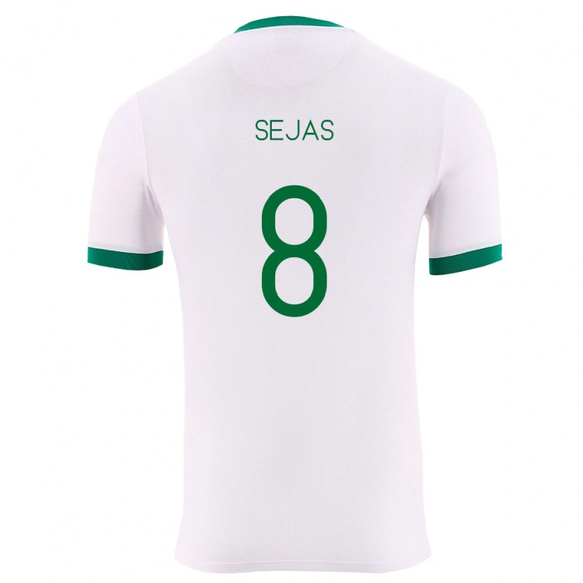 DanxenレディースボリビアCarlos Sejas#8白 緑 赤アウェイシャツ26-28ジャージーユニフォーム