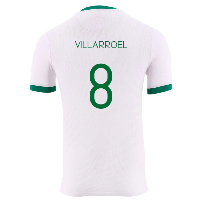 DanxenレディースボリビアMoisés Villarroel#8白 緑 赤アウェイシャツ26-28ジャージーユニフォーム