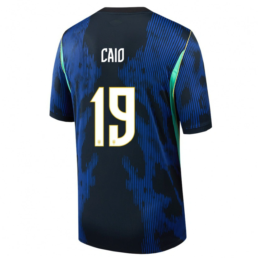DanxenレディースブラジルCaio#19青 紺 黄アウェイシャツ26-28ジャージーユニフォーム