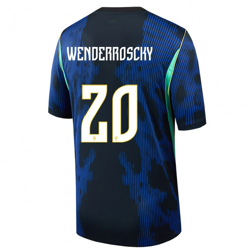 Danxenレディースブラジルアーサー・ウェンダロッキー#20青 紺 黄アウェイシャツ26-28ジャージーユニフォーム