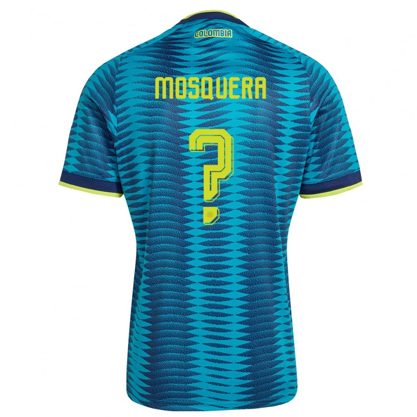 DanxenレディースコロンビアYeiler Mosquera#0青 紺 黄アウェイシャツ26-28ジャージーユニフォーム