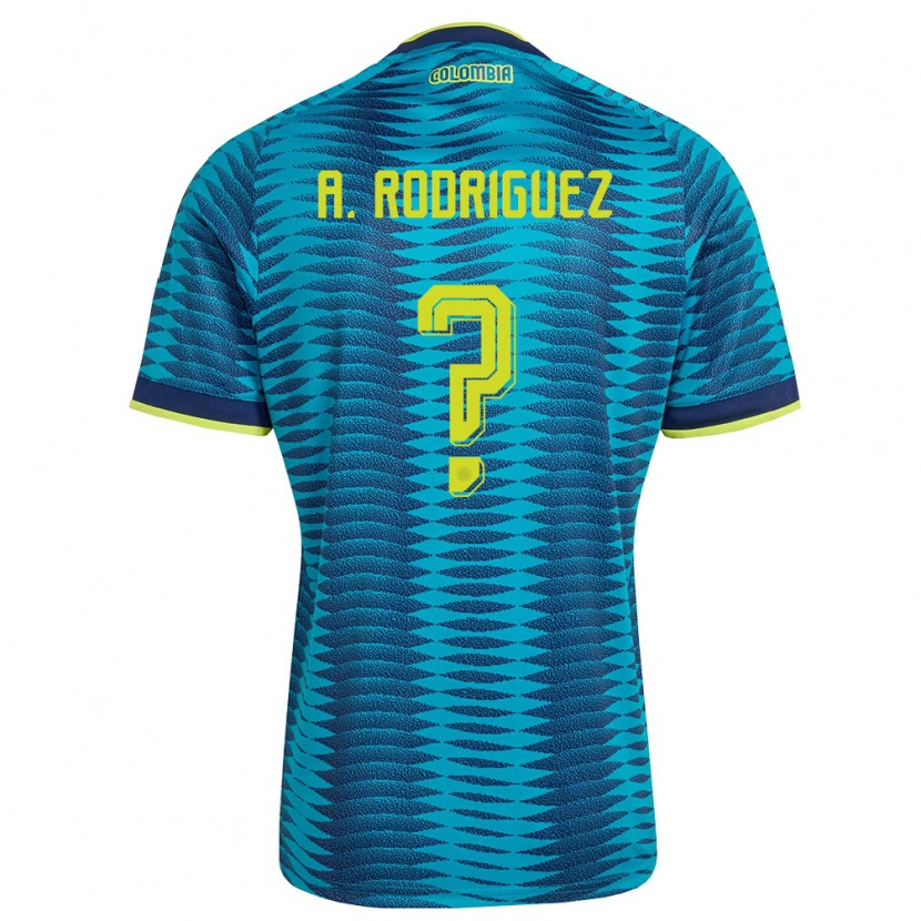 DanxenレディースコロンビアAndrés Rodríguez#0青 紺 黄アウェイシャツ26-28ジャージーユニフォーム