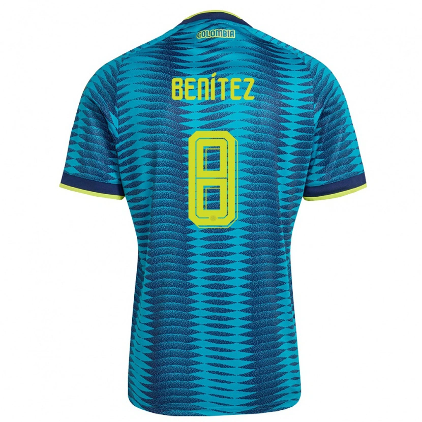 DanxenレディースコロンビアRoyner Benítez#8青 紺 黄アウェイシャツ26-28ジャージーユニフォーム