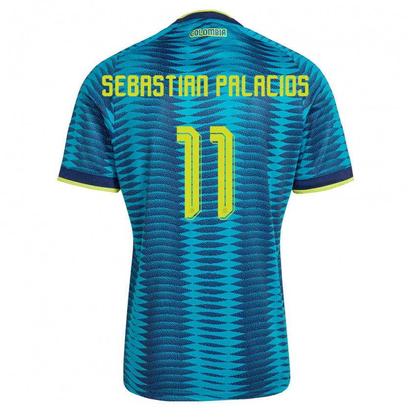 DanxenレディースコロンビアJuan Sebastián Palacios#11青 紺 黄アウェイシャツ26-28ジャージーユニフォーム
