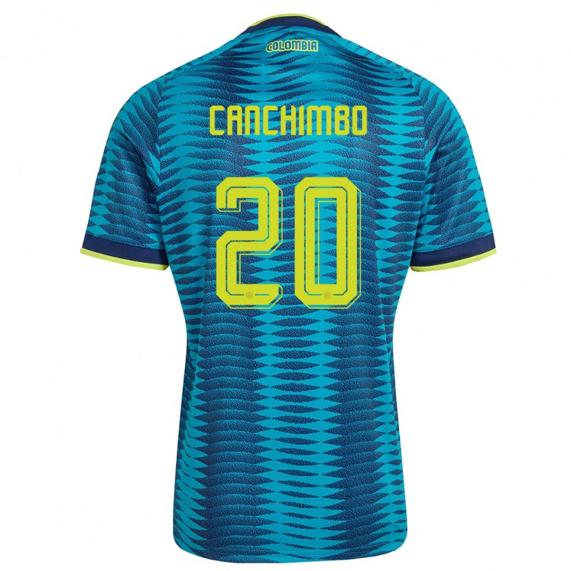 DanxenレディースコロンビアJoel Canchimbo#20青 紺 黄アウェイシャツ26-28ジャージーユニフォーム