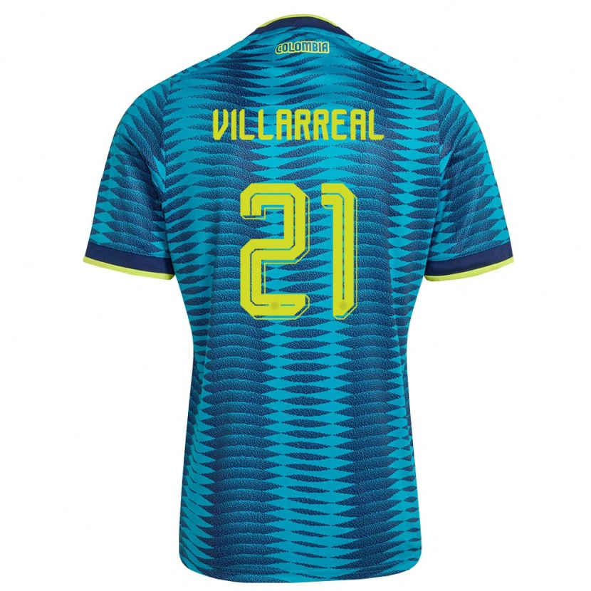 DanxenレディースコロンビアNéiser Villarreal#21青 紺 黄アウェイシャツ26-28ジャージーユニフォーム