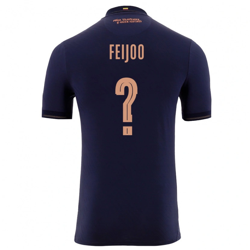 DanxenレディースエクアドルJostin Feijoo#0紺 金アウェイシャツ26-28ジャージーユニフォーム