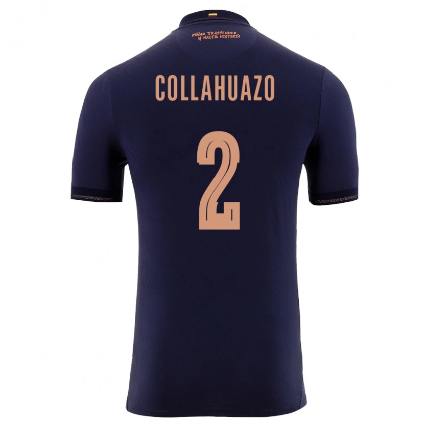 DanxenレディースエクアドルJair Collahuazo#2紺 金アウェイシャツ26-28ジャージーユニフォーム