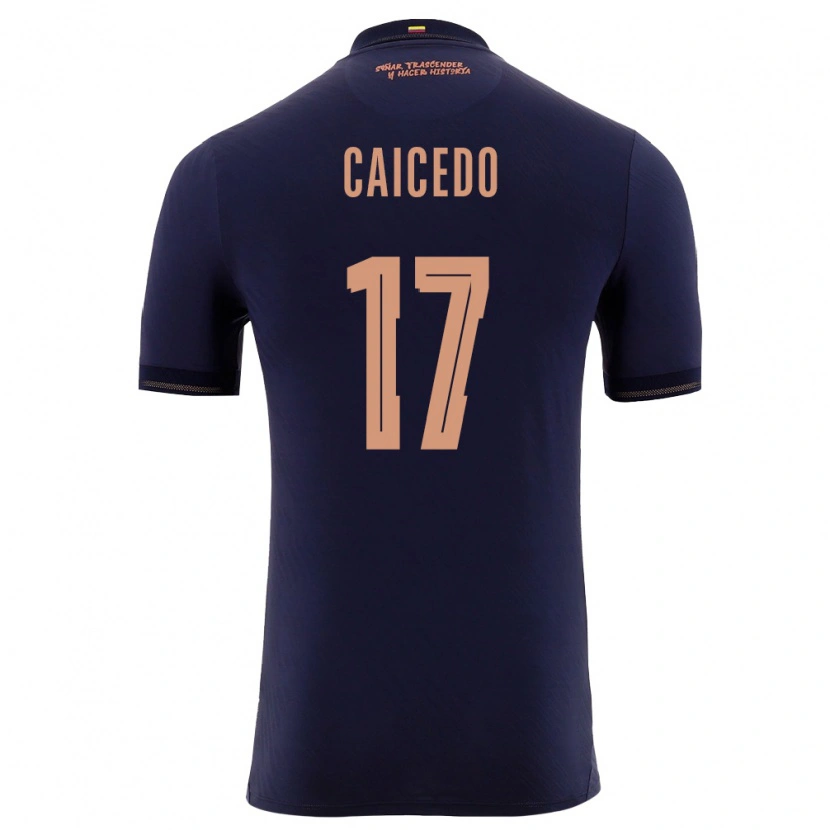 DanxenレディースエクアドルYorkaeff Caicedo#17紺 金アウェイシャツ26-28ジャージーユニフォーム