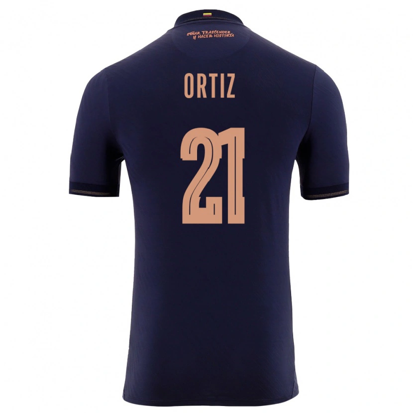 DanxenレディースエクアドルIsaac Ortiz#21紺 金アウェイシャツ26-28ジャージーユニフォーム