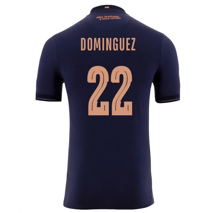 Danxenレディースエクアドルアレクサンデル・ドミンゲス#22紺 金アウェイシャツ26-28ジャージーユニフォーム