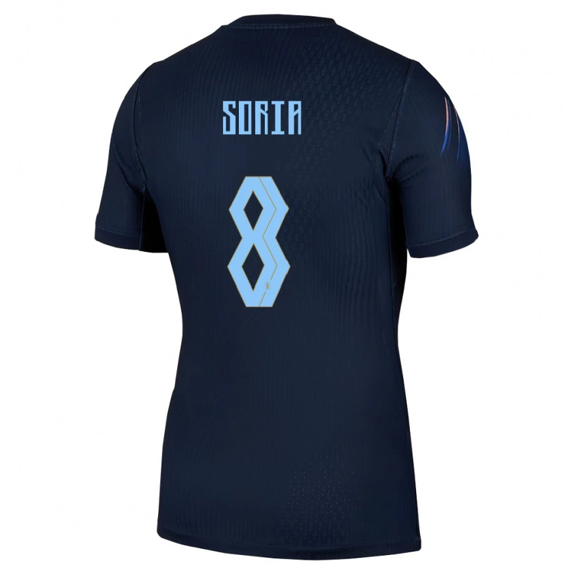DanxenレディースウルグアイMateo Soria#8黒 青アウェイシャツ26-28ジャージーユニフォーム