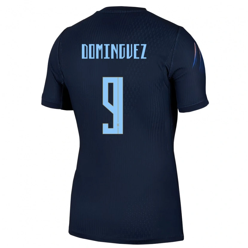 DanxenレディースウルグアイFacundo Dominguez#9黒 青アウェイシャツ26-28ジャージーユニフォーム