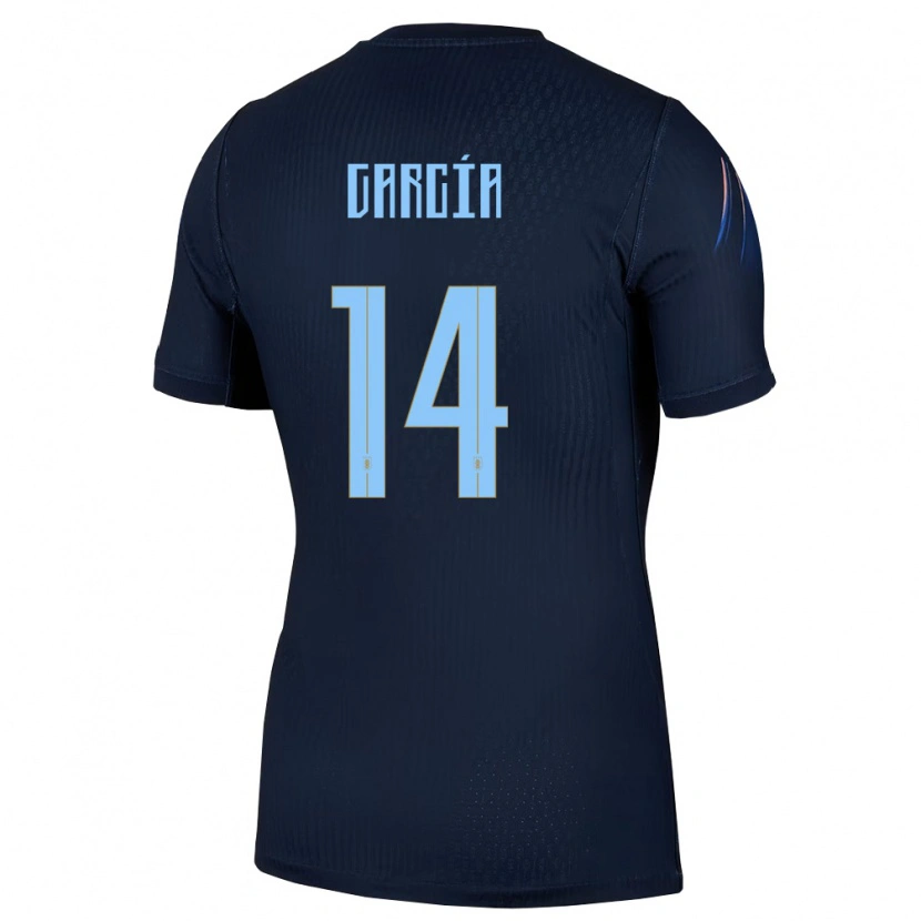 Danxenレディースウルグアイダミアン・ガルシア#14黒 青アウェイシャツ26-28ジャージーユニフォーム