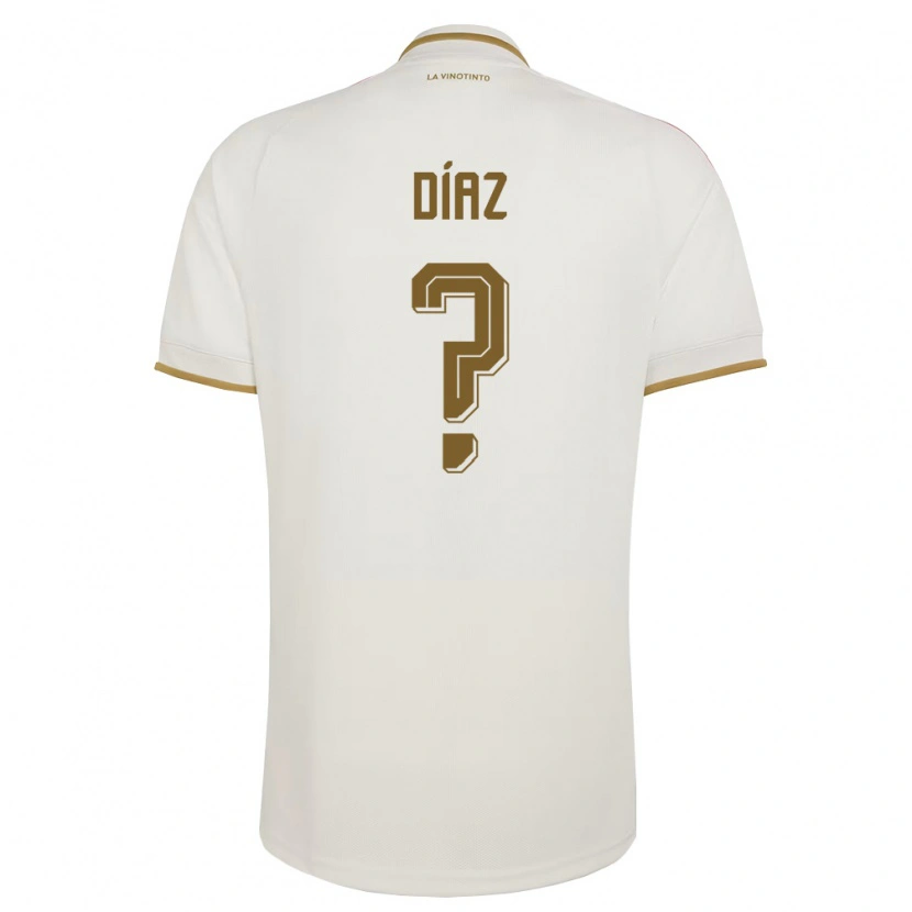 DanxenレディースベネズエラHenrry Díaz#0オフホワイト 黄アウェイシャツ26-28ジャージーユニフォーム