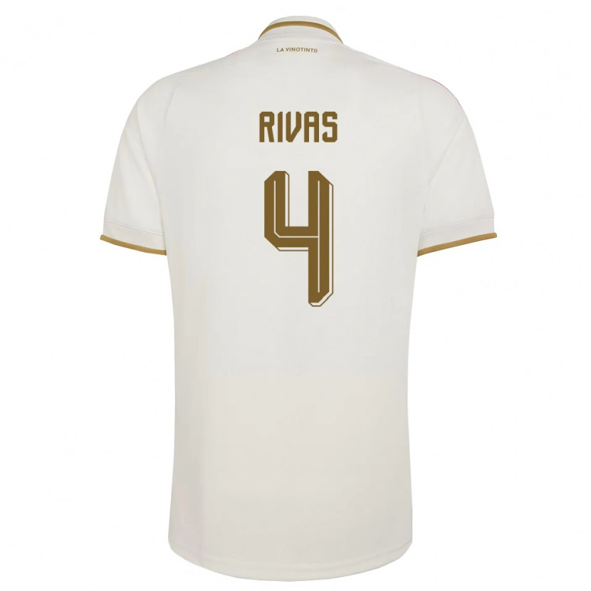 DanxenレディースベネズエラJosé Rivas#4オフホワイト 黄アウェイシャツ26-28ジャージーユニフォーム