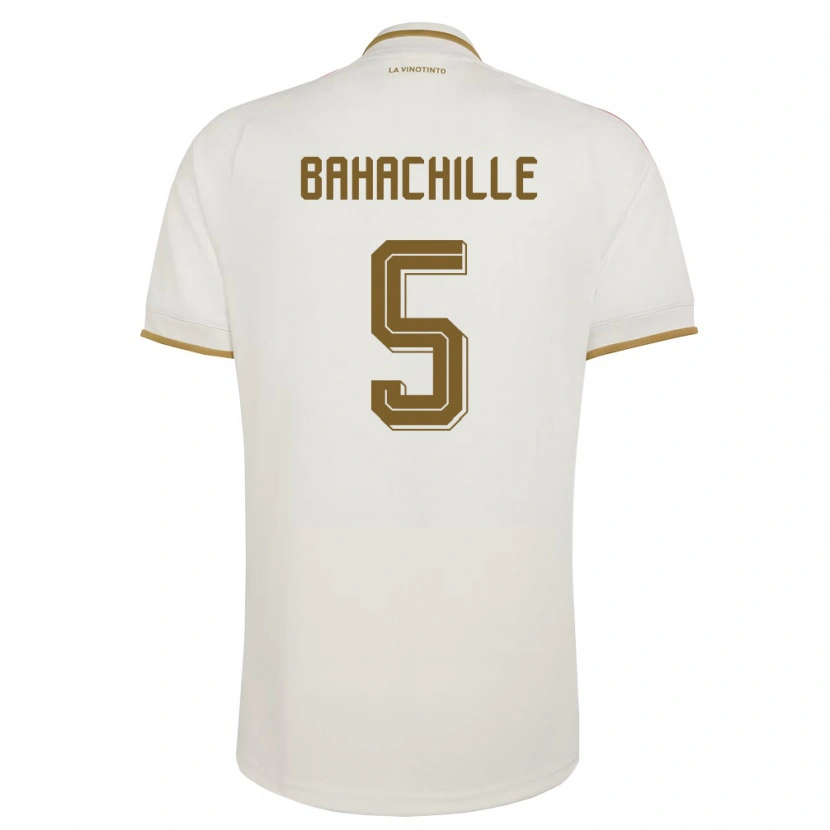 DanxenレディースベネズエラAbraham Bahachille#5オフホワイト 黄アウェイシャツ26-28ジャージーユニフォーム