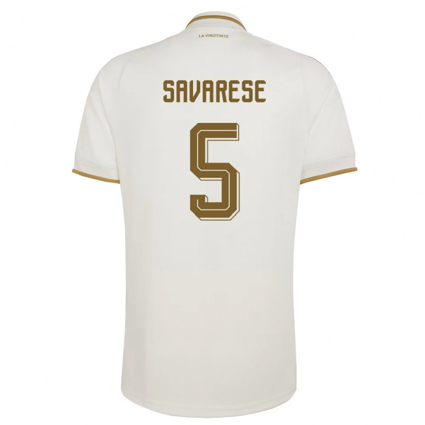 DanxenレディースベネズエラChristian Savarese#5オフホワイト 黄アウェイシャツ26-28ジャージーユニフォーム